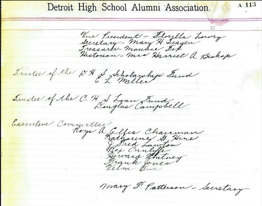 Twelve Years of the Detroit High School Scholarship Fund, 1891–1903